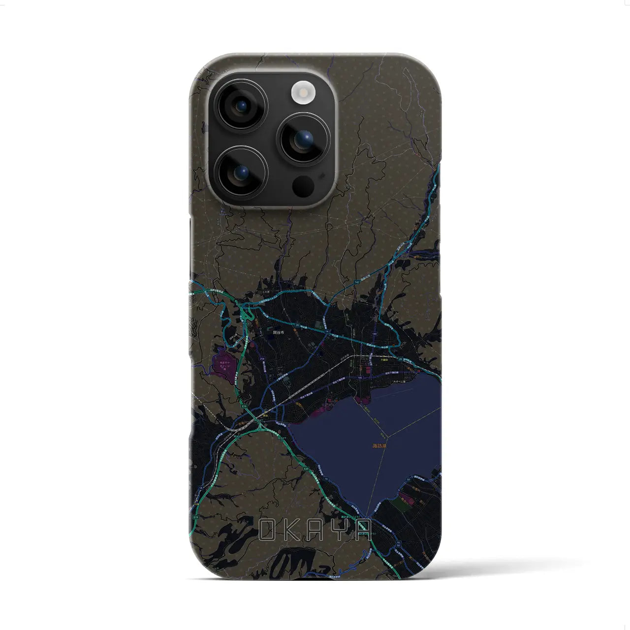 【岡谷(長野県)】地図柄iPhoneケース(バックカバータイプ)