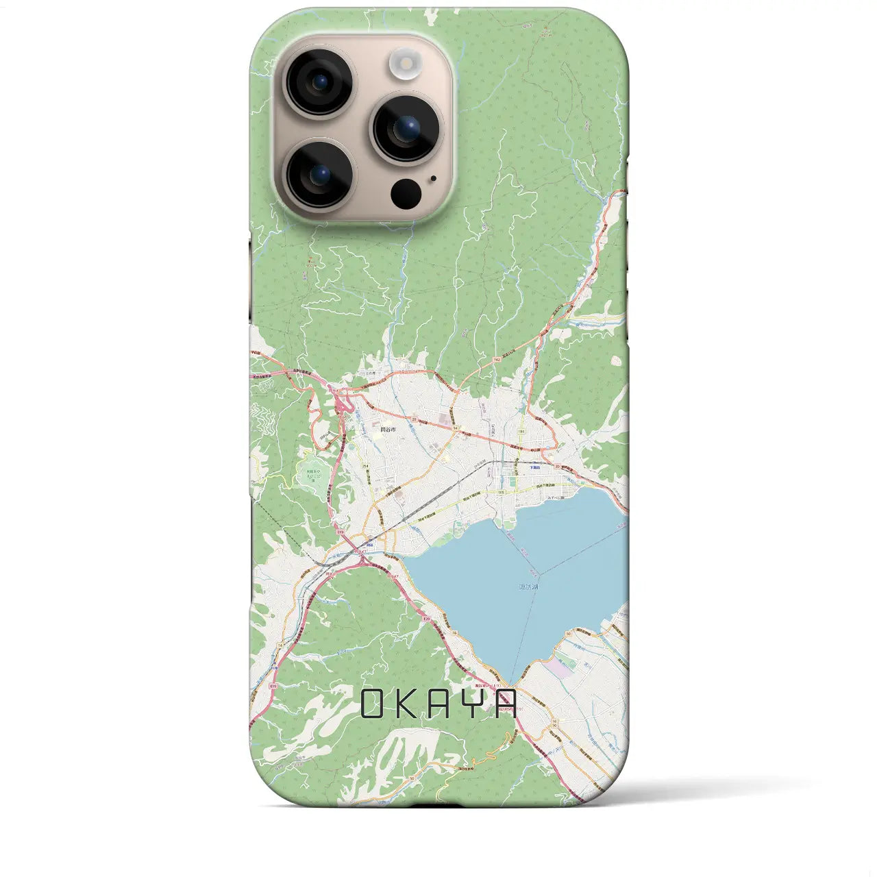 【岡谷(長野県)】地図柄iPhoneケース(バックカバータイプ)