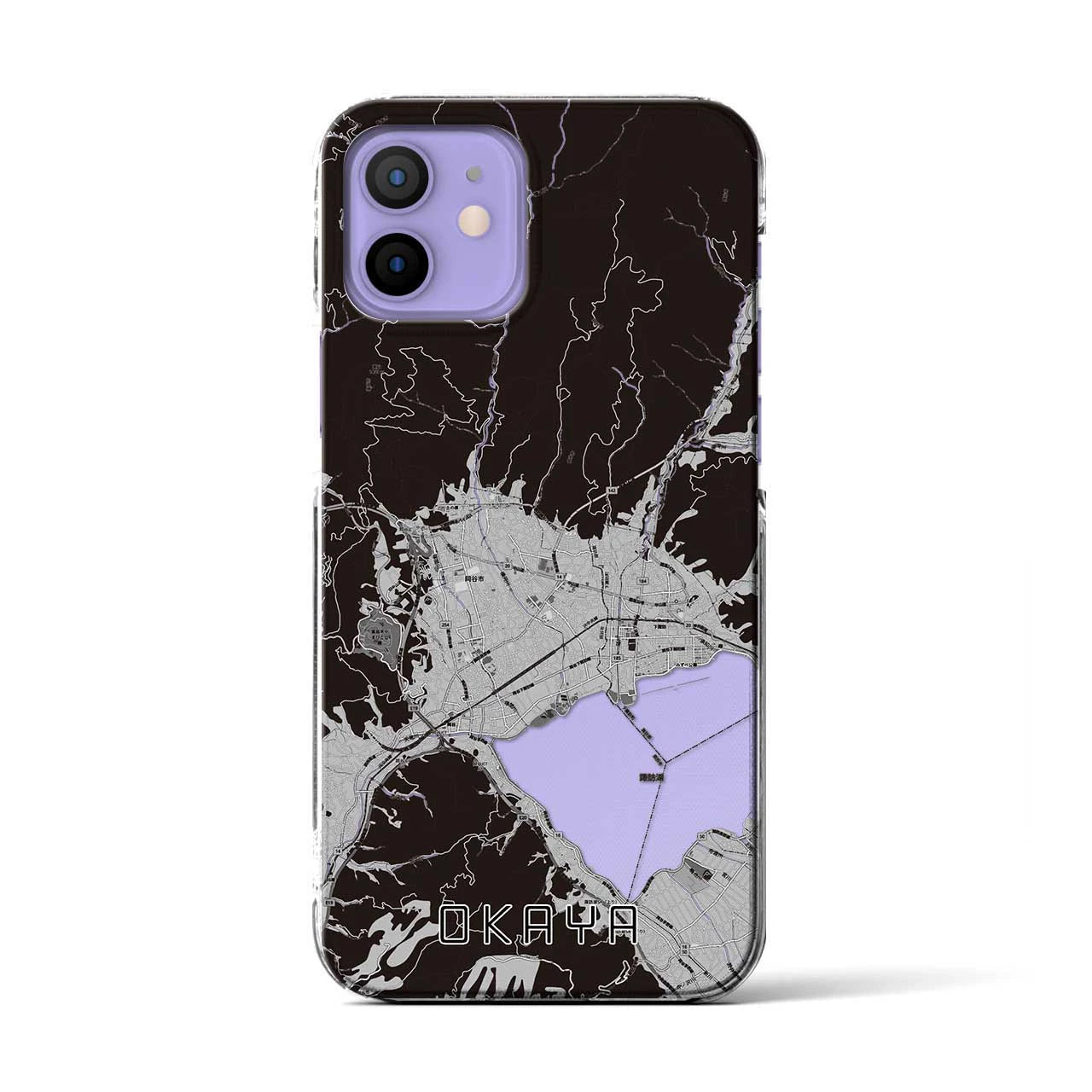 【岡谷(長野県)】地図柄iPhoneケース(クリアタイプ)