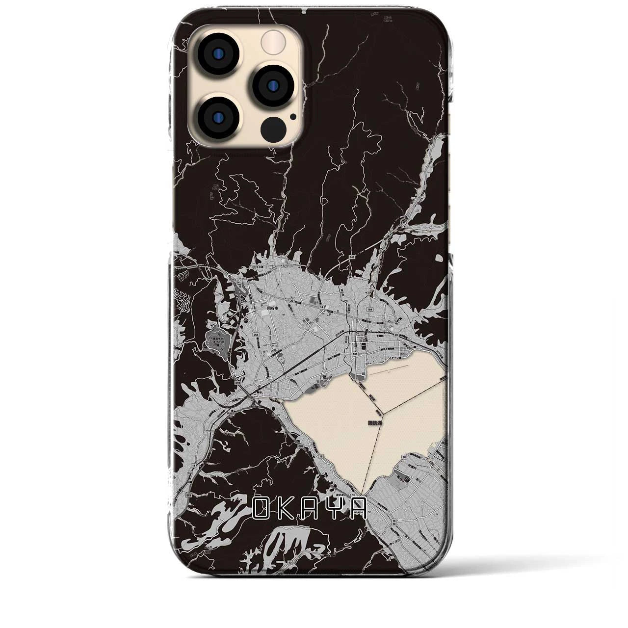 【岡谷(長野県)】地図柄iPhoneケース(クリアタイプ)