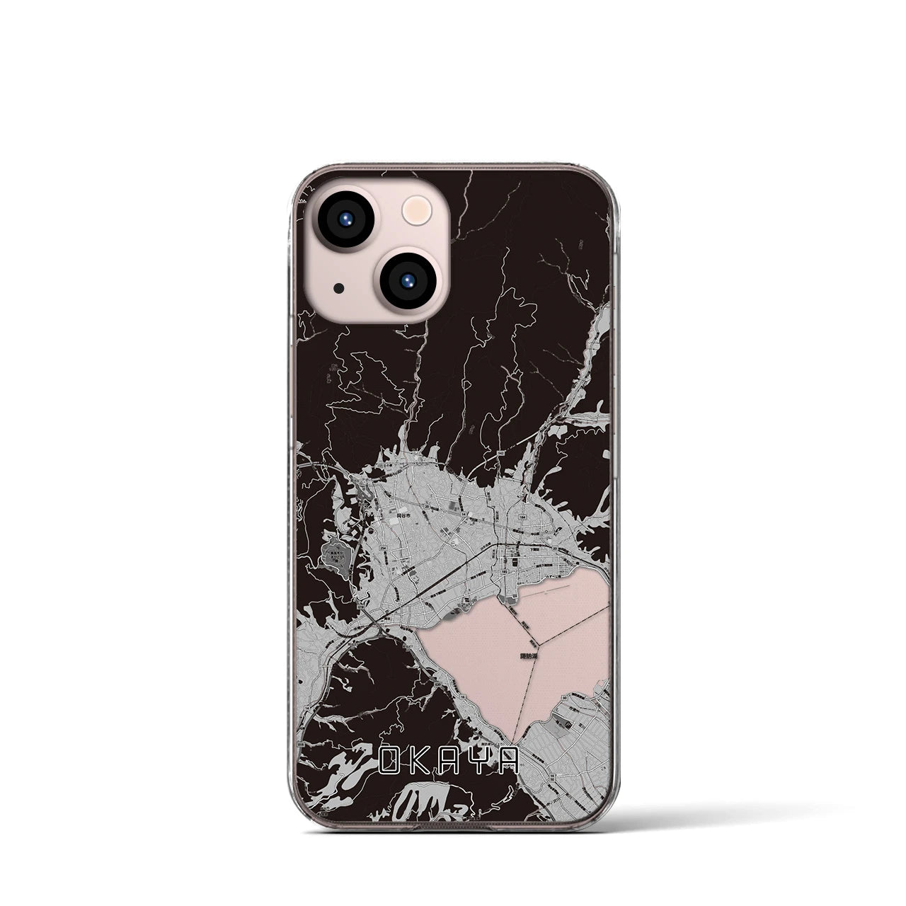 【岡谷(長野県)】地図柄iPhoneケース(クリアタイプ)