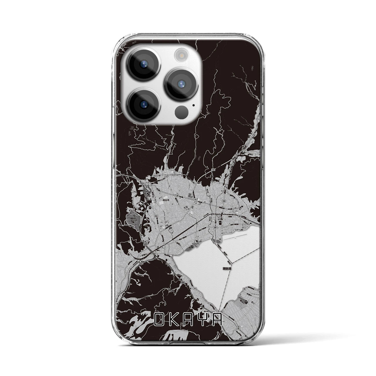 【岡谷(長野県)】地図柄iPhoneケース(クリアタイプ)