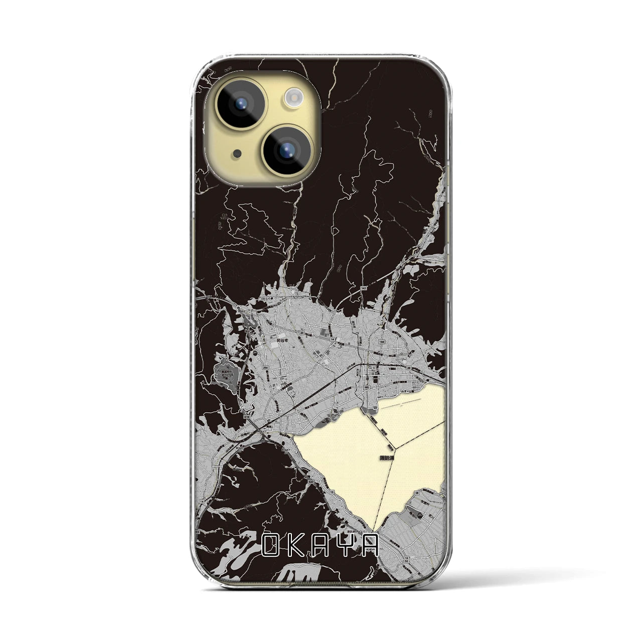 【岡谷(長野県)】地図柄iPhoneケース(クリアタイプ)