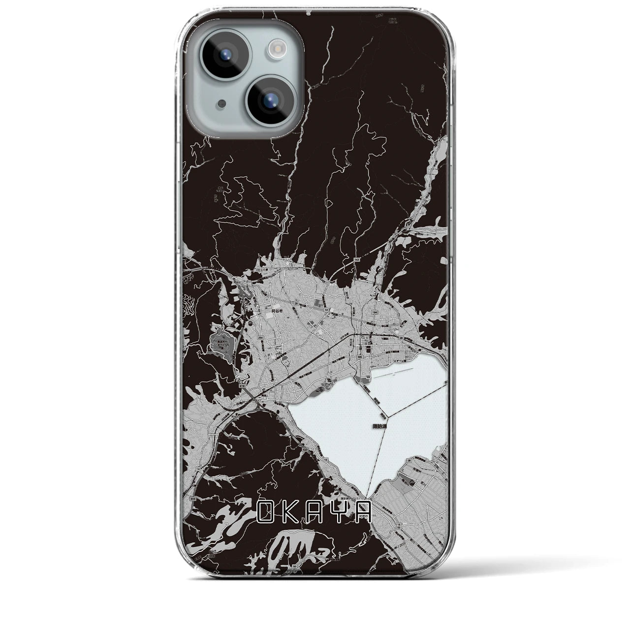 【岡谷(長野県)】地図柄iPhoneケース(クリアタイプ)