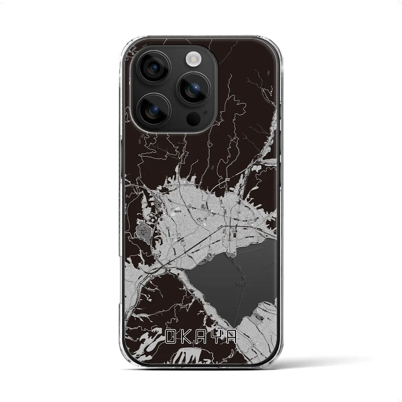 【岡谷(長野県)】地図柄iPhoneケース(クリアタイプ)