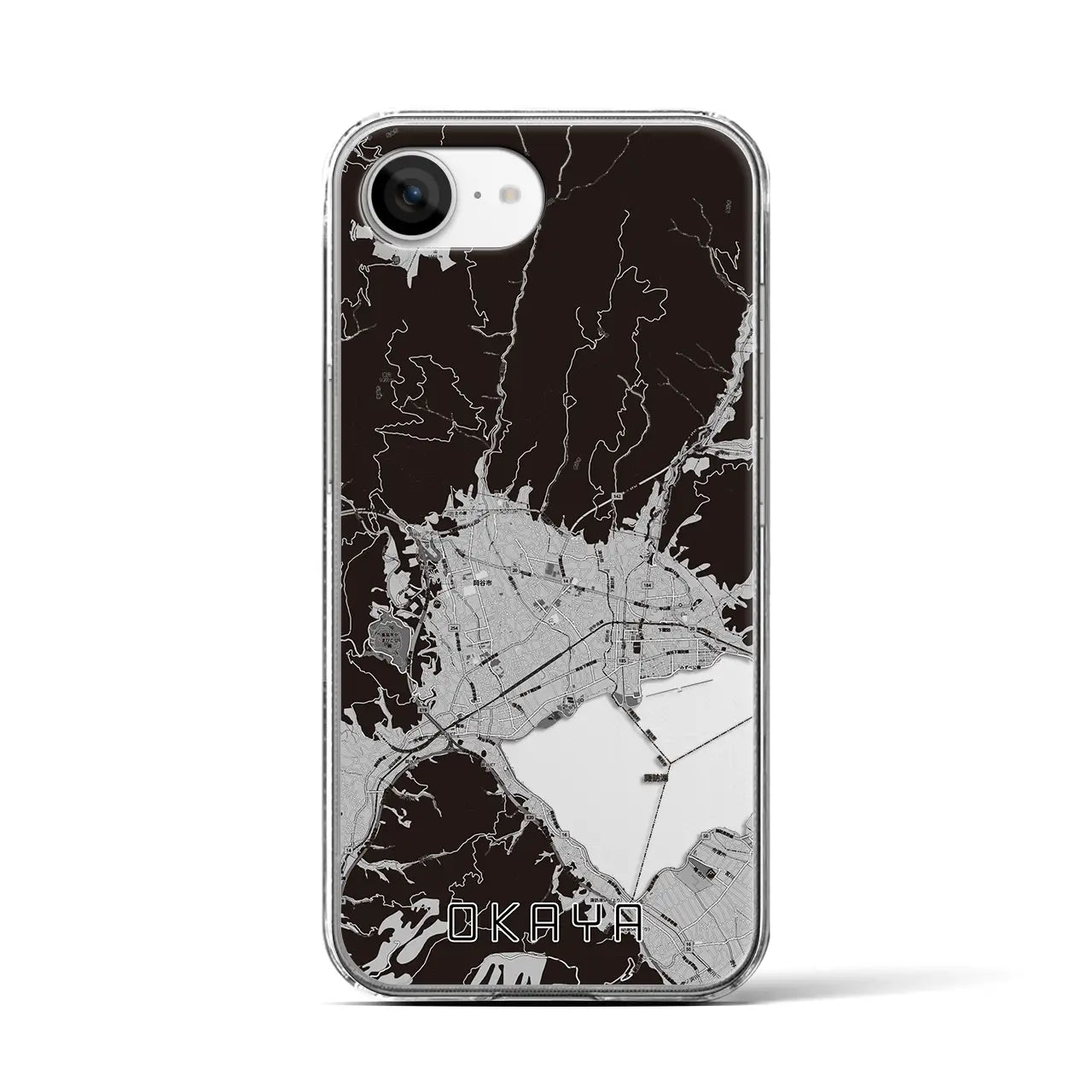 【岡谷(長野県)】地図柄iPhoneケース(クリアタイプ)