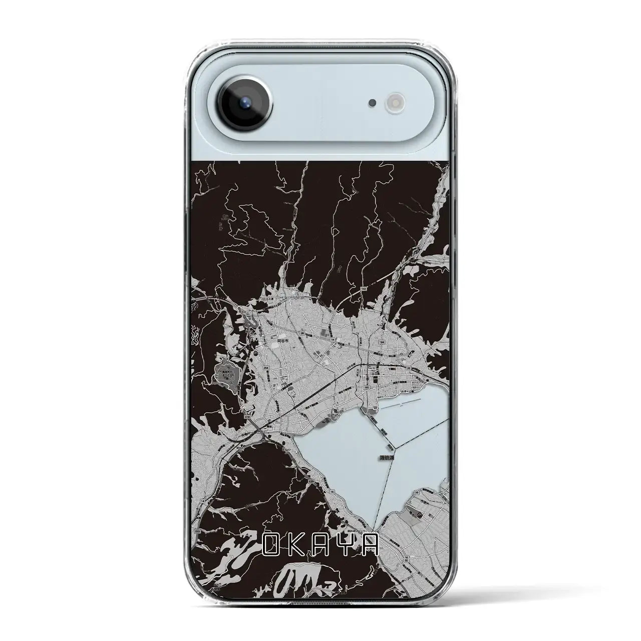 【岡谷(長野県)】地図柄iPhoneケース(クリアタイプ)