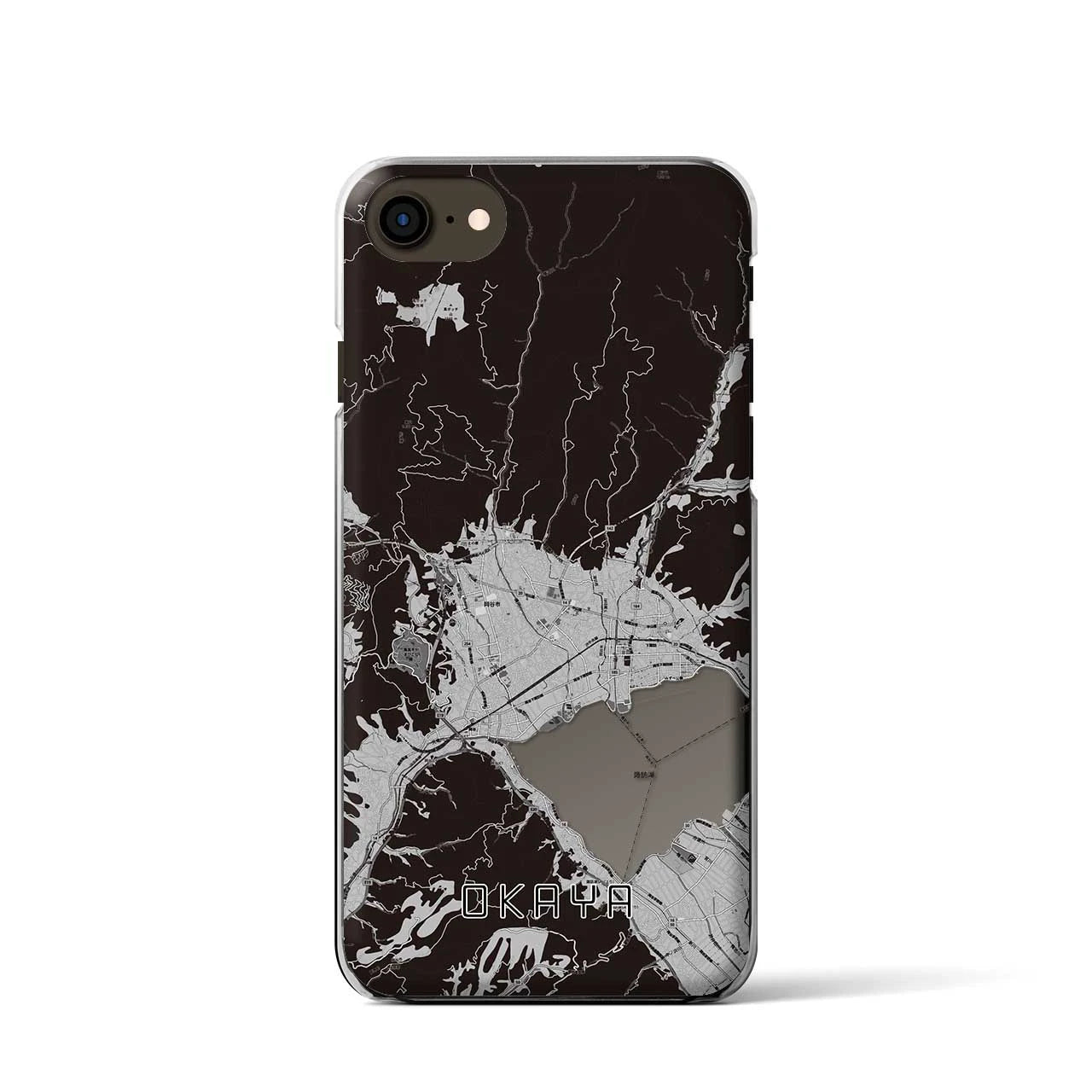 【岡谷(長野県)】地図柄iPhoneケース(クリアタイプ)