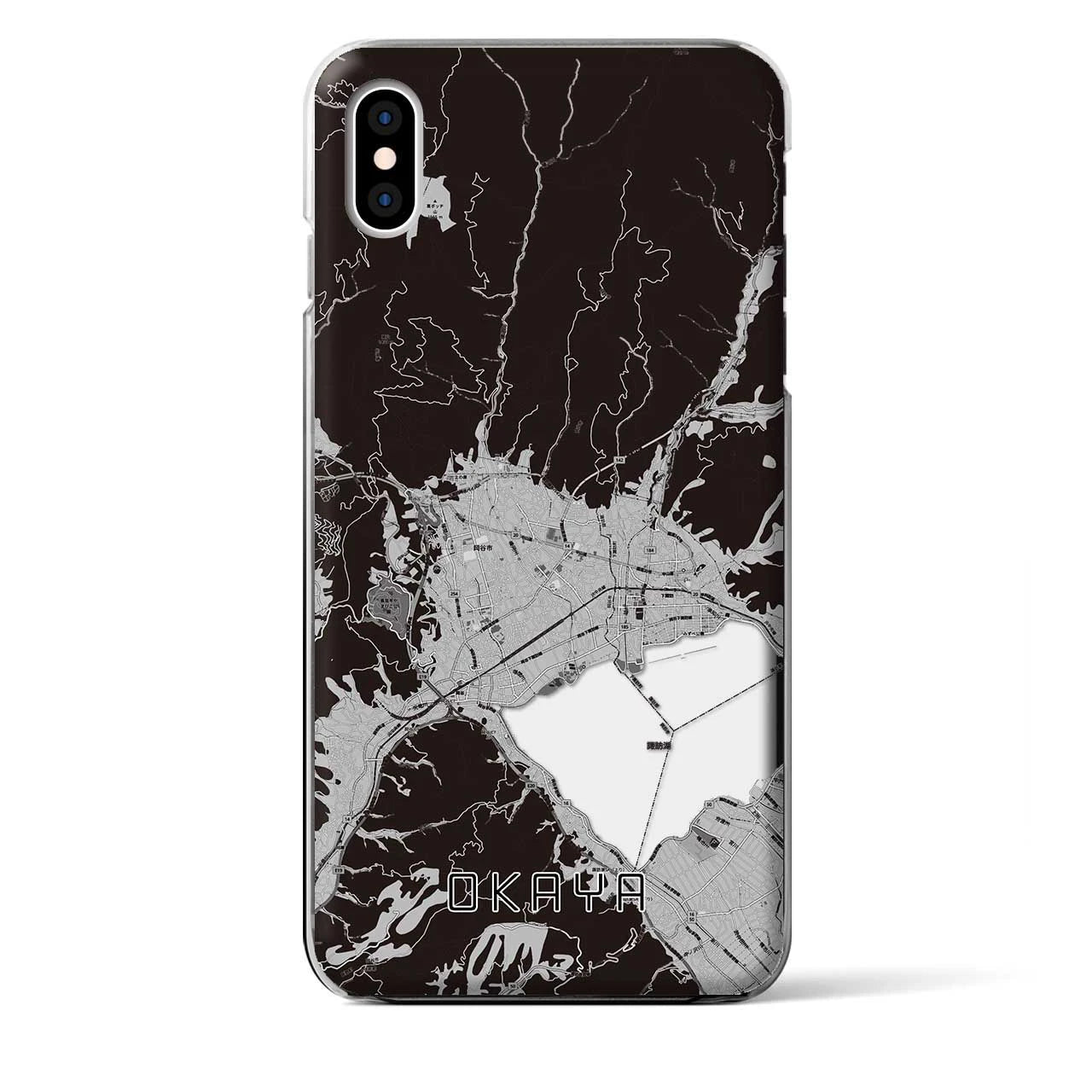 【岡谷(長野県)】地図柄iPhoneケース(クリアタイプ)