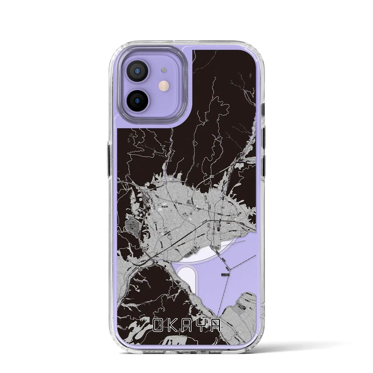 【岡谷(長野県)】地図柄iPhoneケース(MagSafeタイプ)