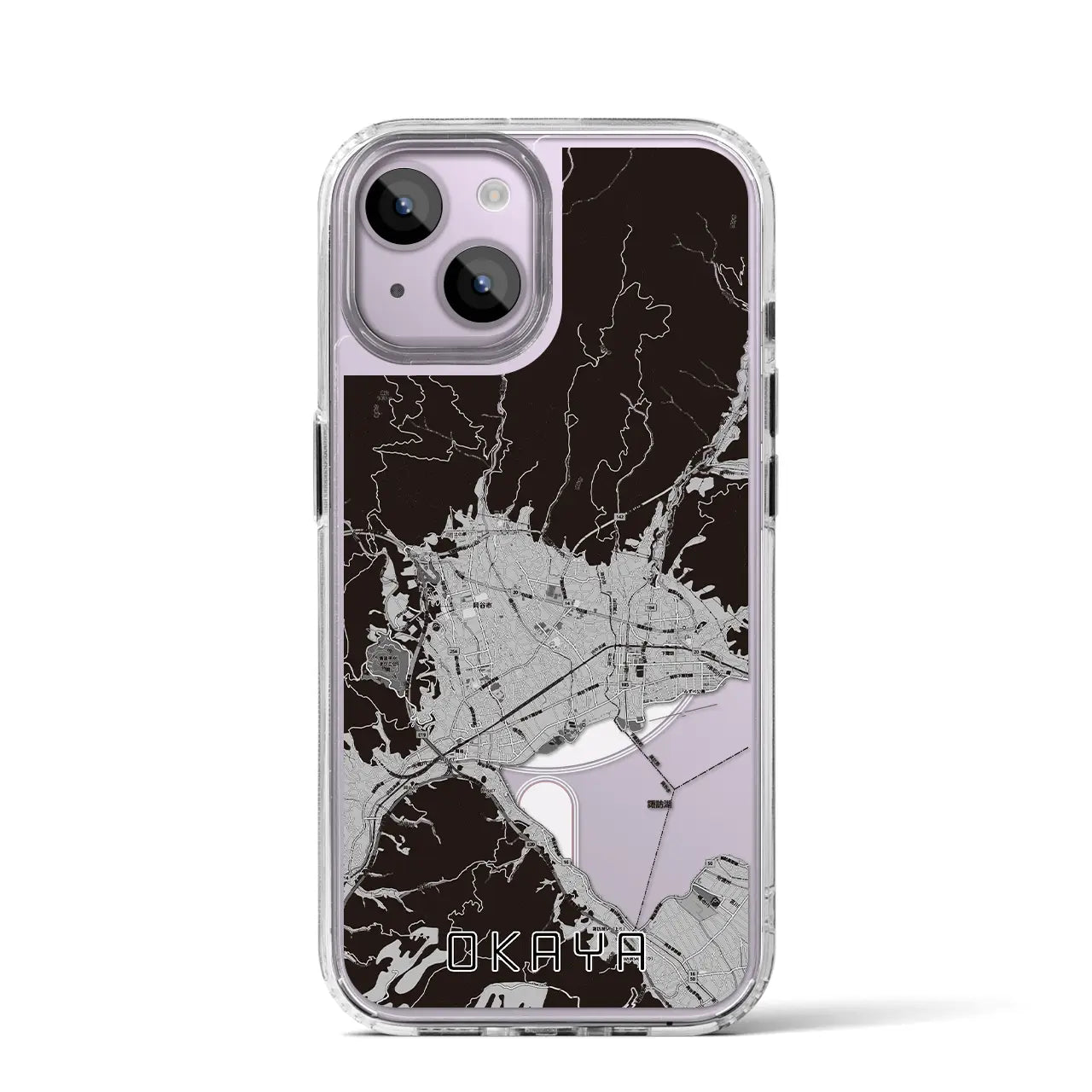 【岡谷(長野県)】地図柄iPhoneケース(MagSafeタイプ)