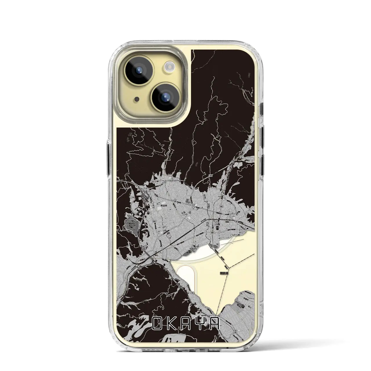【岡谷(長野県)】地図柄iPhoneケース(MagSafeタイプ)
