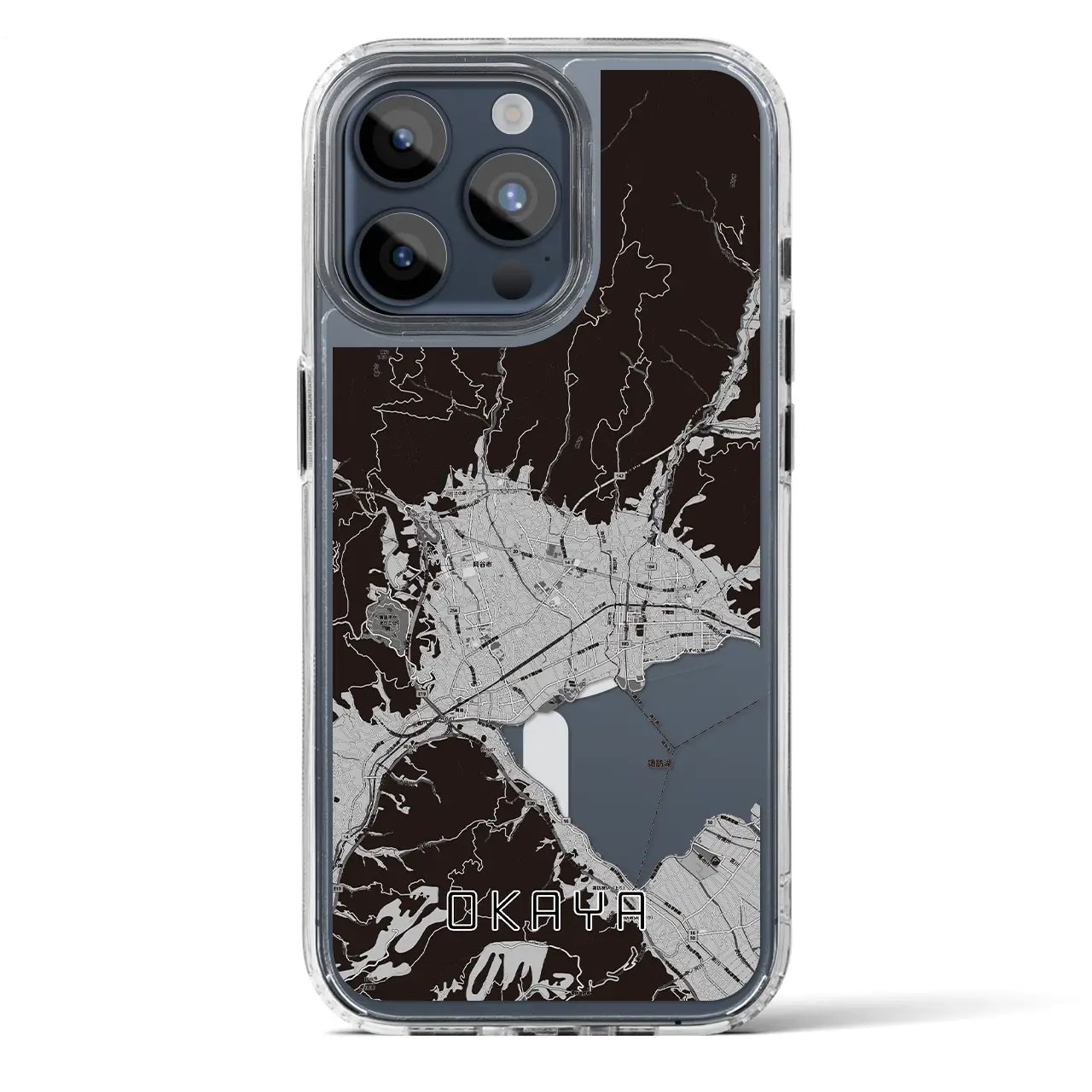 【岡谷(長野県)】地図柄iPhoneケース(MagSafeタイプ)