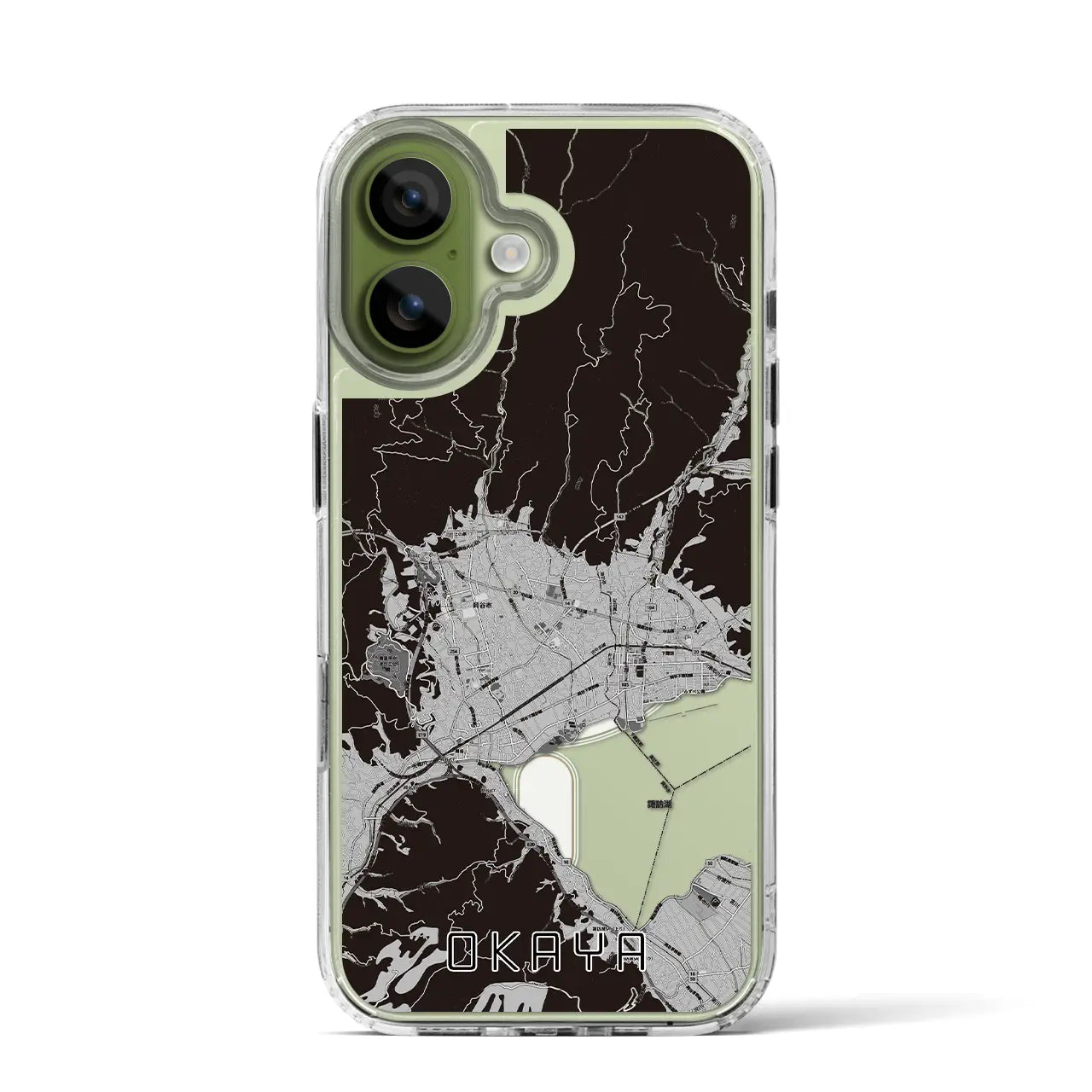 【岡谷(長野県)】地図柄iPhoneケース(MagSafeタイプ)