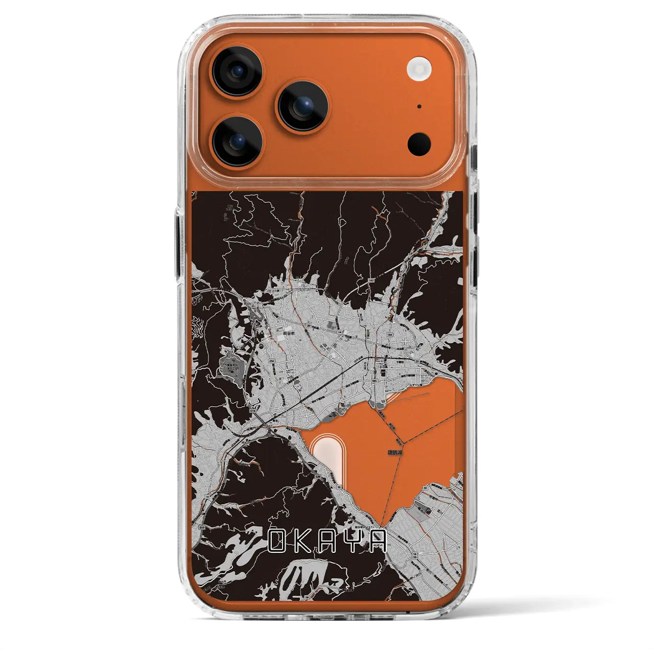 【岡谷(長野県)】地図柄iPhoneケース(MagSafeタイプ)