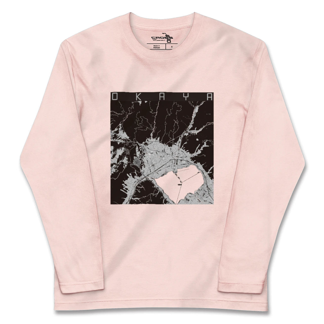 【岡谷(長野県)】地図柄ロングスリーブTシャツ