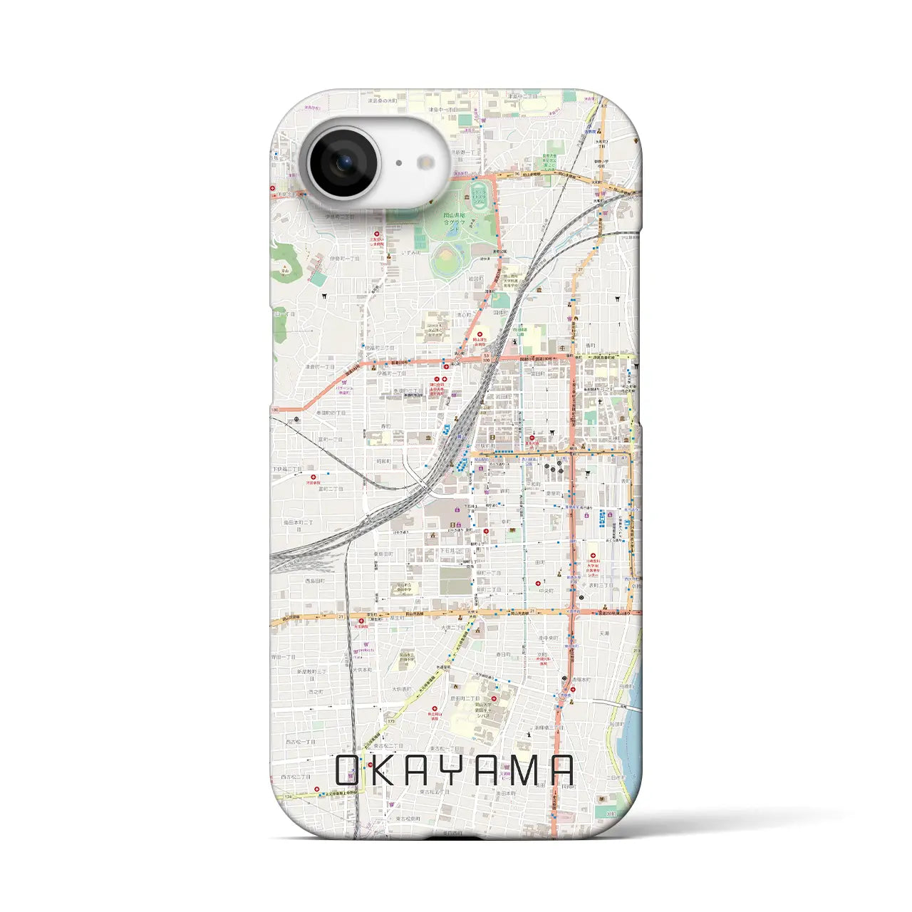 【岡山2(岡山県)】地図柄iPhoneケース(バックカバータイプ)