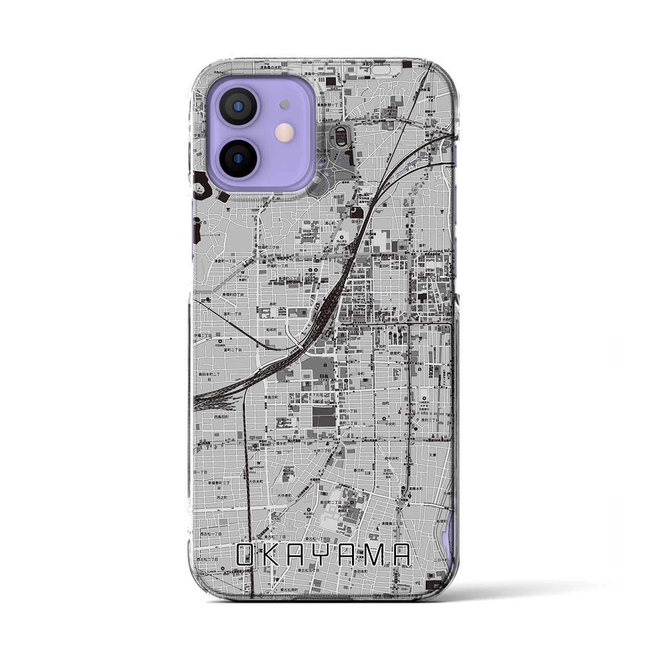 【岡山2(岡山県)】地図柄iPhoneケース(クリアタイプ)