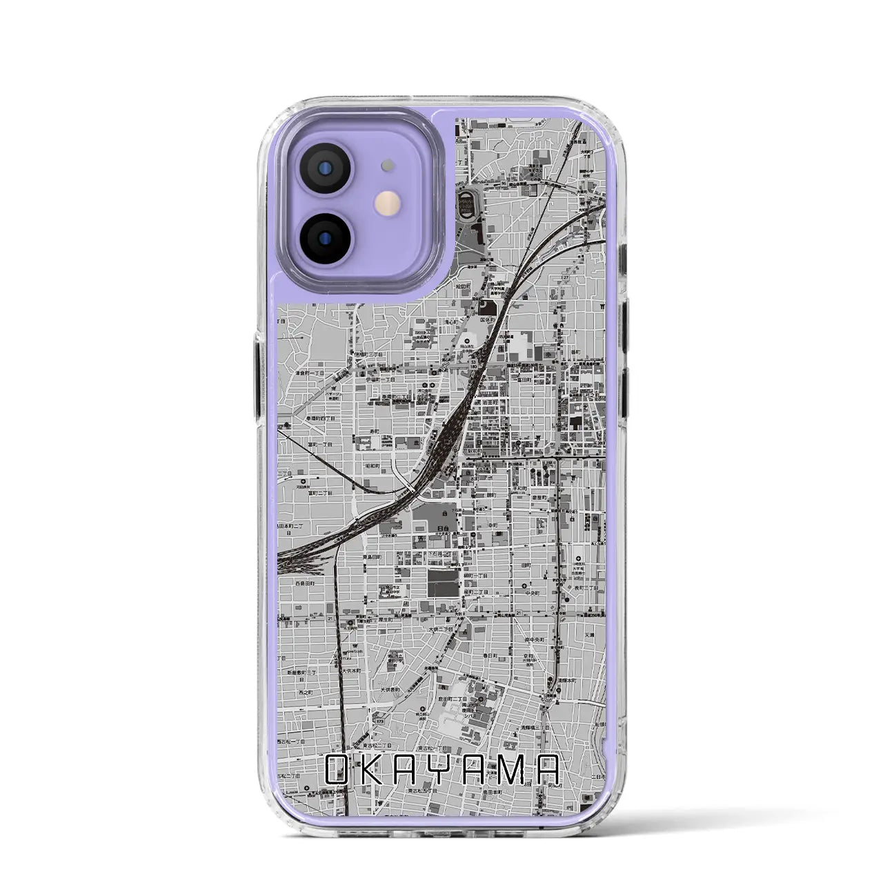 【岡山2(岡山県)】地図柄iPhoneケース(MagSafeタイプ)