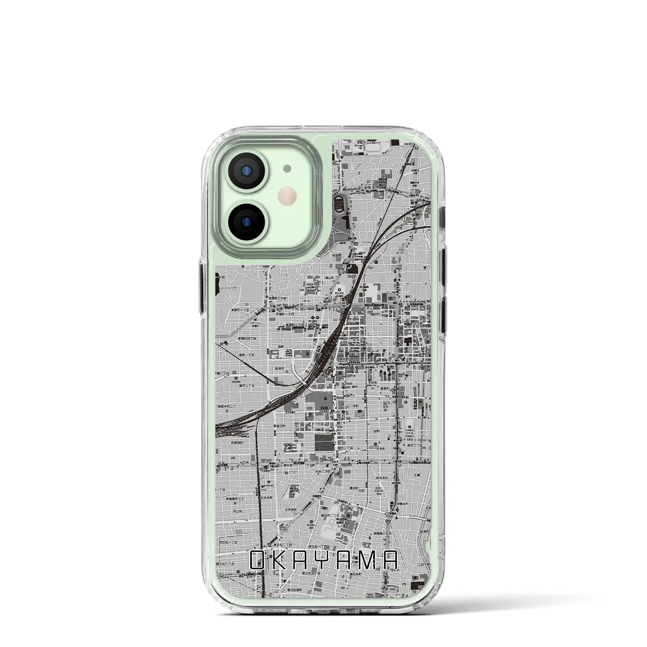 【岡山2(岡山県)】地図柄iPhoneケース(MagSafeタイプ)