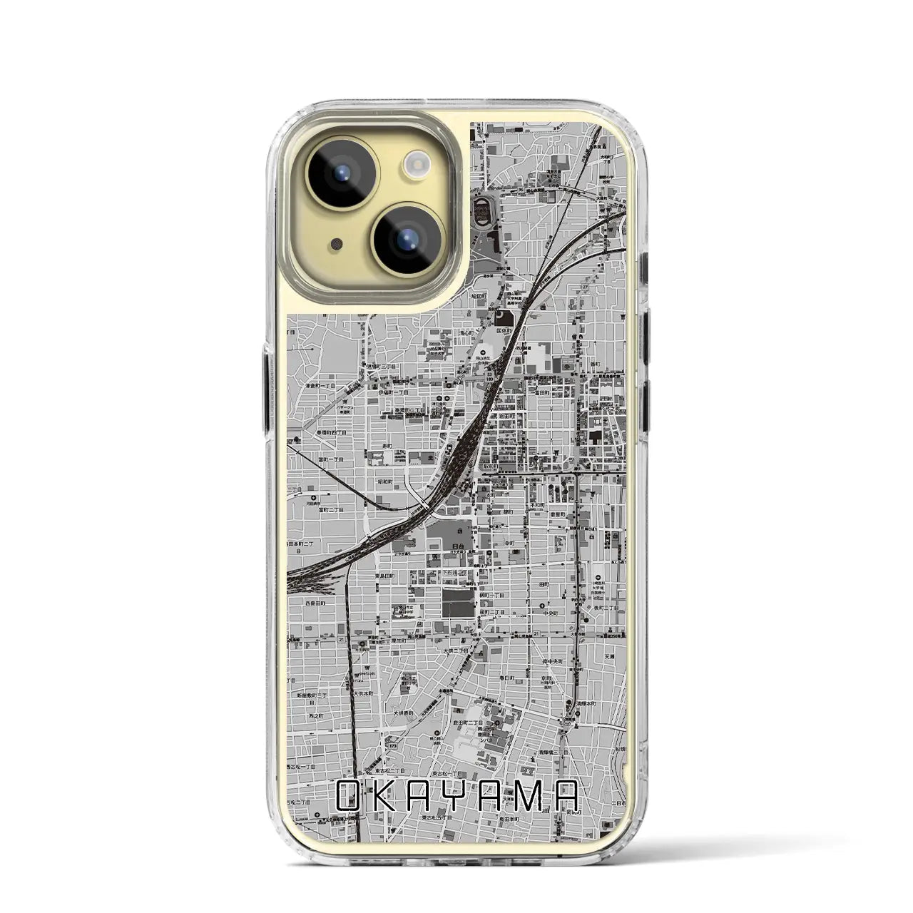 【岡山2(岡山県)】地図柄iPhoneケース(MagSafeタイプ)