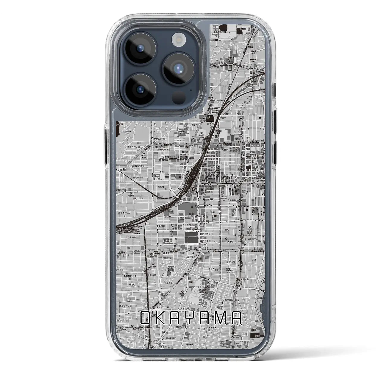 【岡山2(岡山県)】地図柄iPhoneケース(MagSafeタイプ)