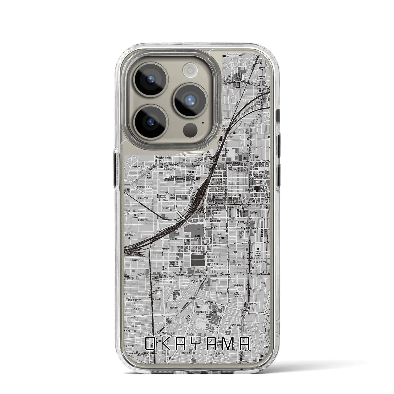 【岡山2(岡山県)】地図柄iPhoneケース(MagSafeタイプ)