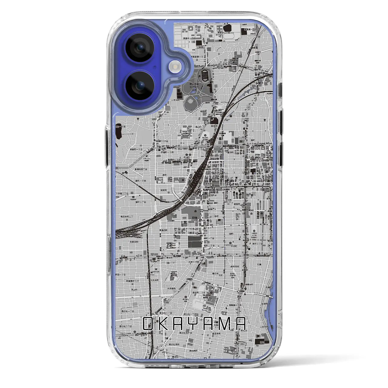 【岡山2(岡山県)】地図柄iPhoneケース(MagSafeタイプ)