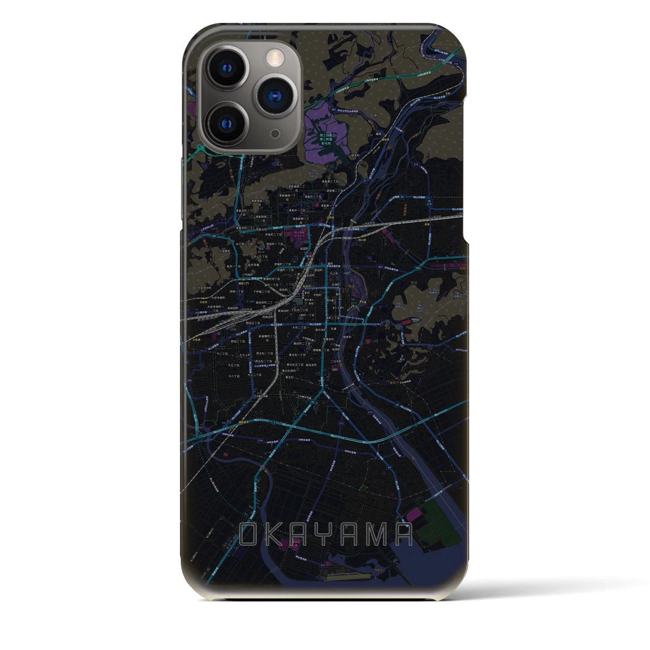 【岡山(岡山県)】地図柄iPhoneケース(バックカバータイプ)