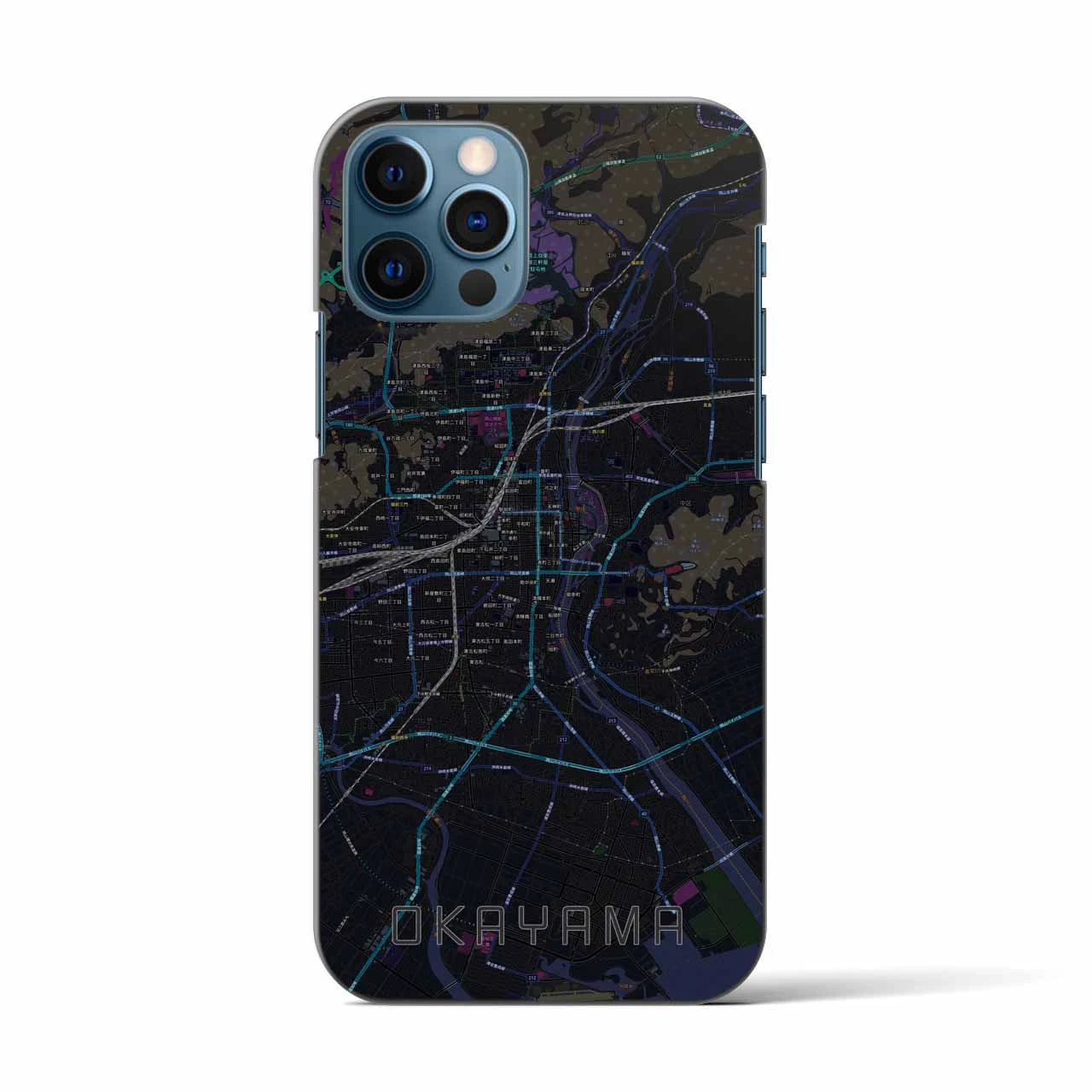 【岡山(岡山県)】地図柄iPhoneケース(バックカバータイプ)