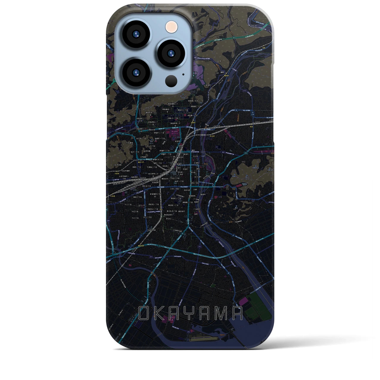 【岡山(岡山県)】地図柄iPhoneケース(バックカバータイプ)