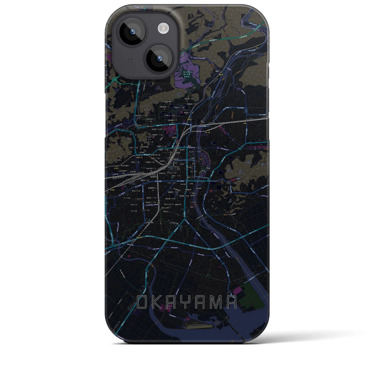 【岡山(岡山県)】地図柄iPhoneケース(バックカバータイプ)