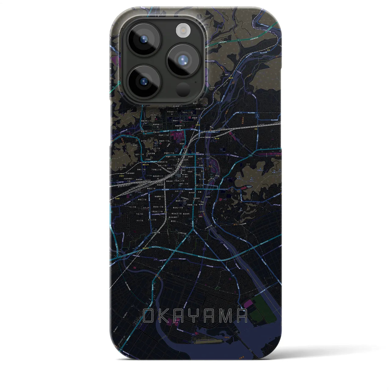 【岡山(岡山県)】地図柄iPhoneケース(バックカバータイプ)