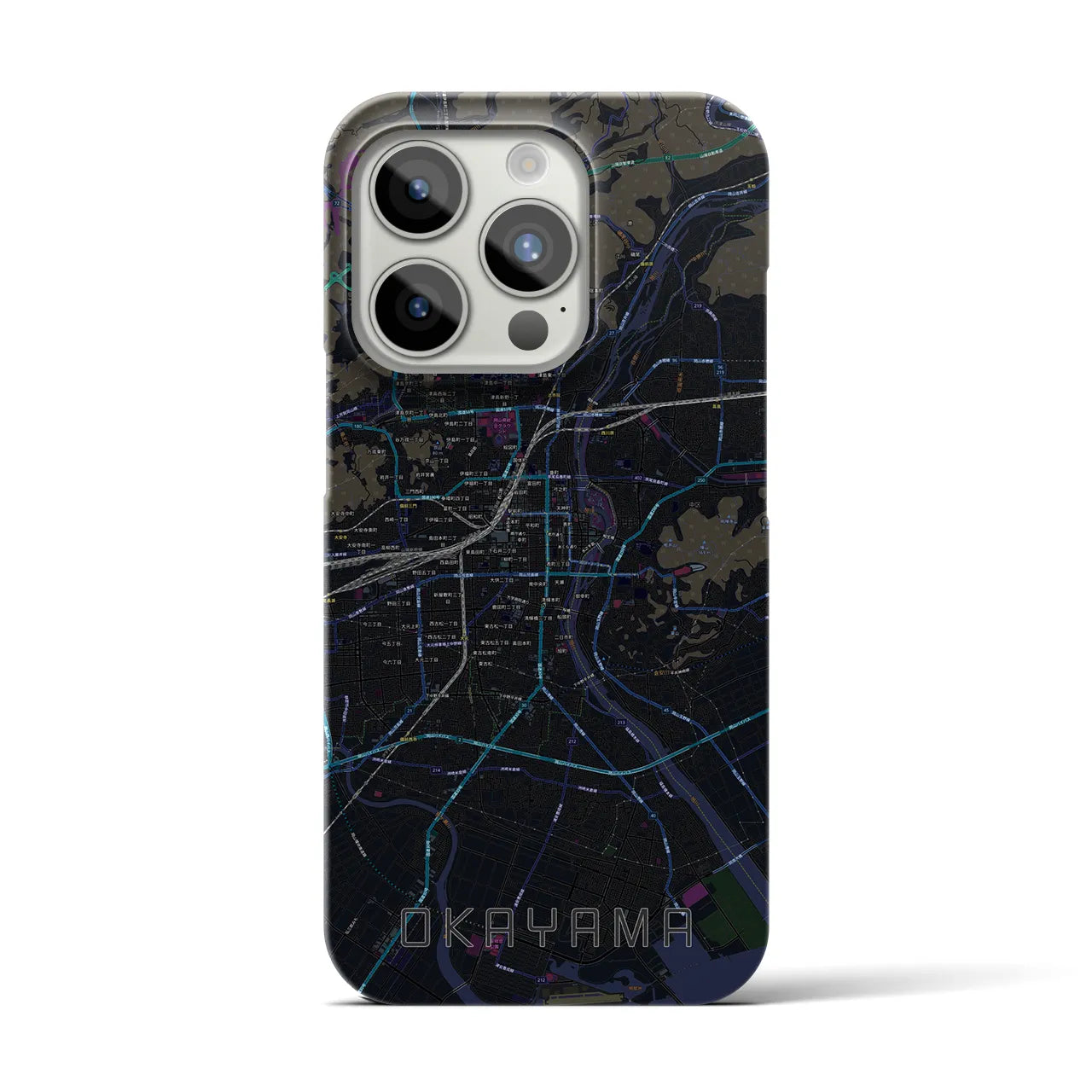 【岡山(岡山県)】地図柄iPhoneケース(バックカバータイプ)