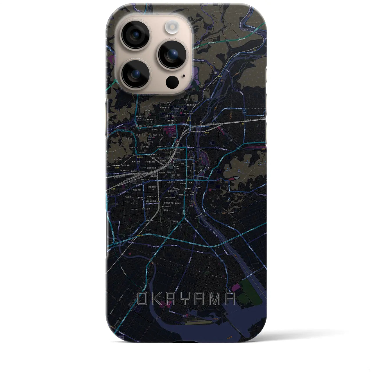 【岡山(岡山県)】地図柄iPhoneケース(バックカバータイプ)