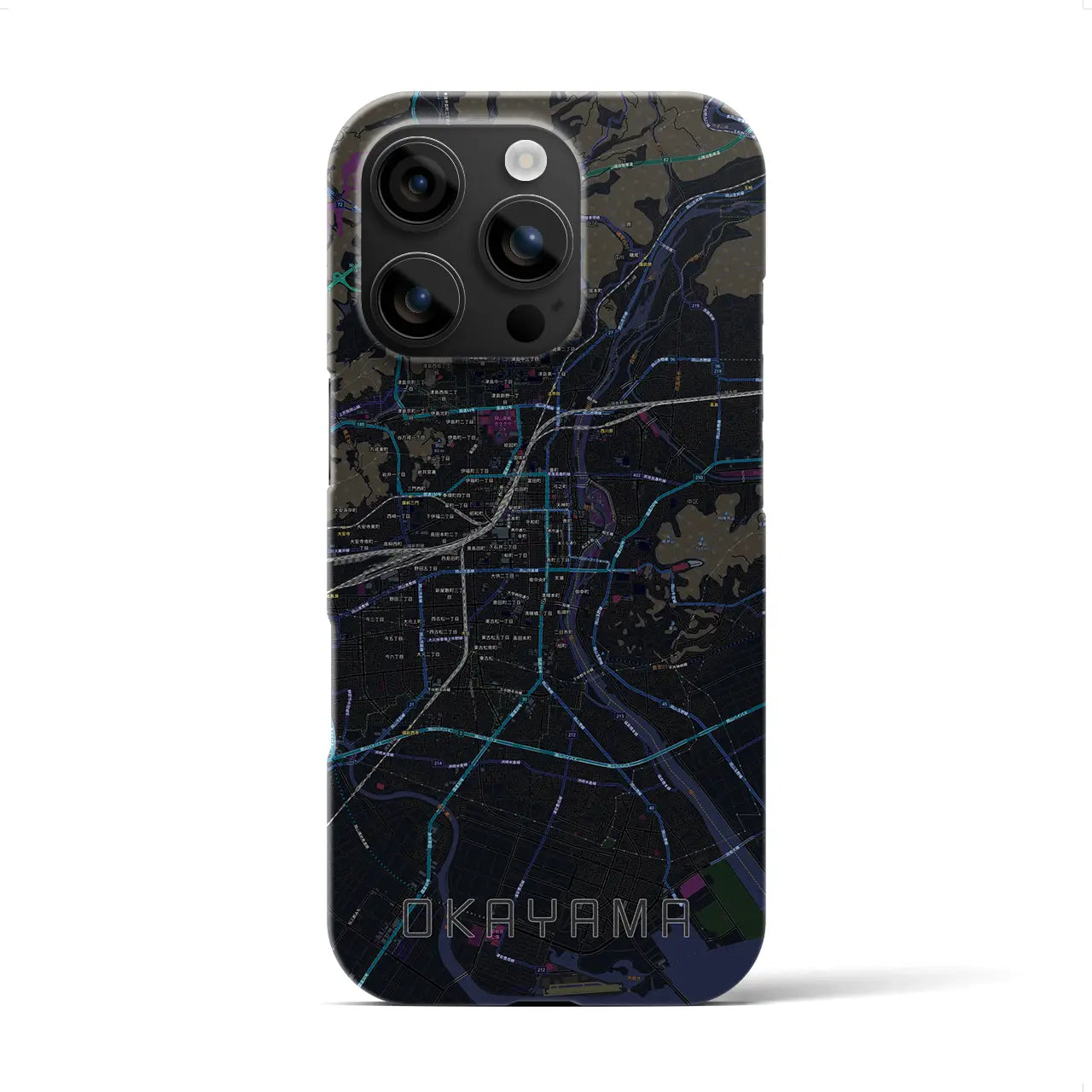 【岡山(岡山県)】地図柄iPhoneケース(バックカバータイプ)