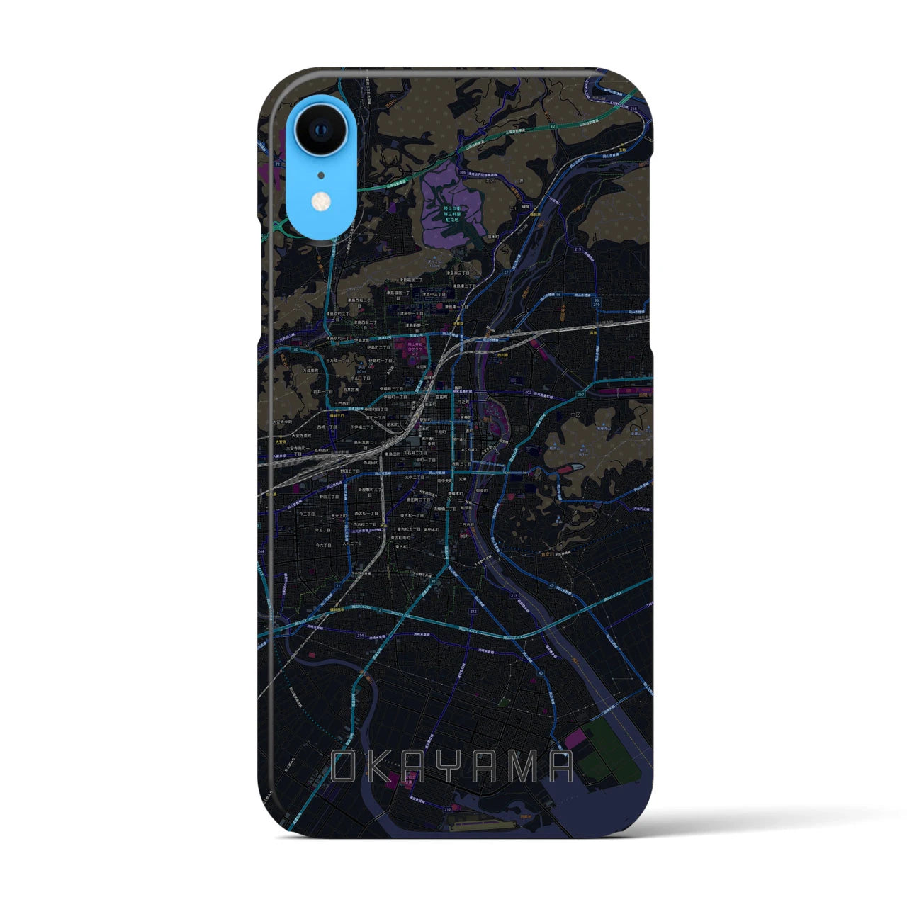 【岡山(岡山県)】地図柄iPhoneケース(バックカバータイプ)