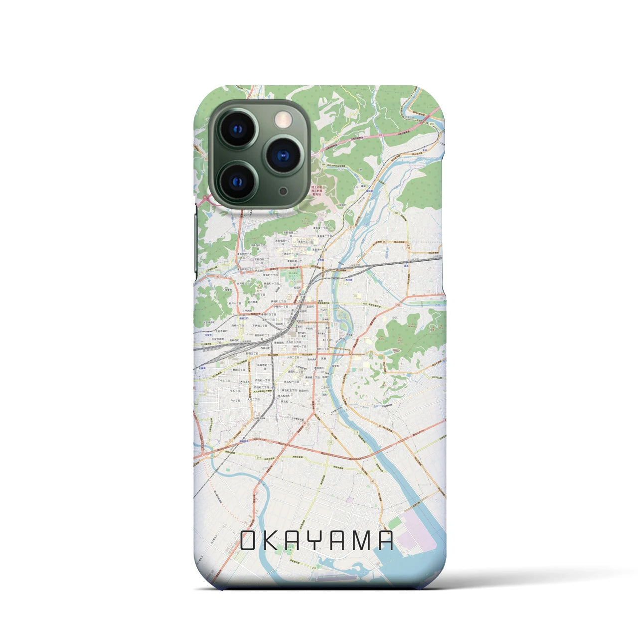 【岡山(岡山県)】地図柄iPhoneケース(バックカバータイプ)