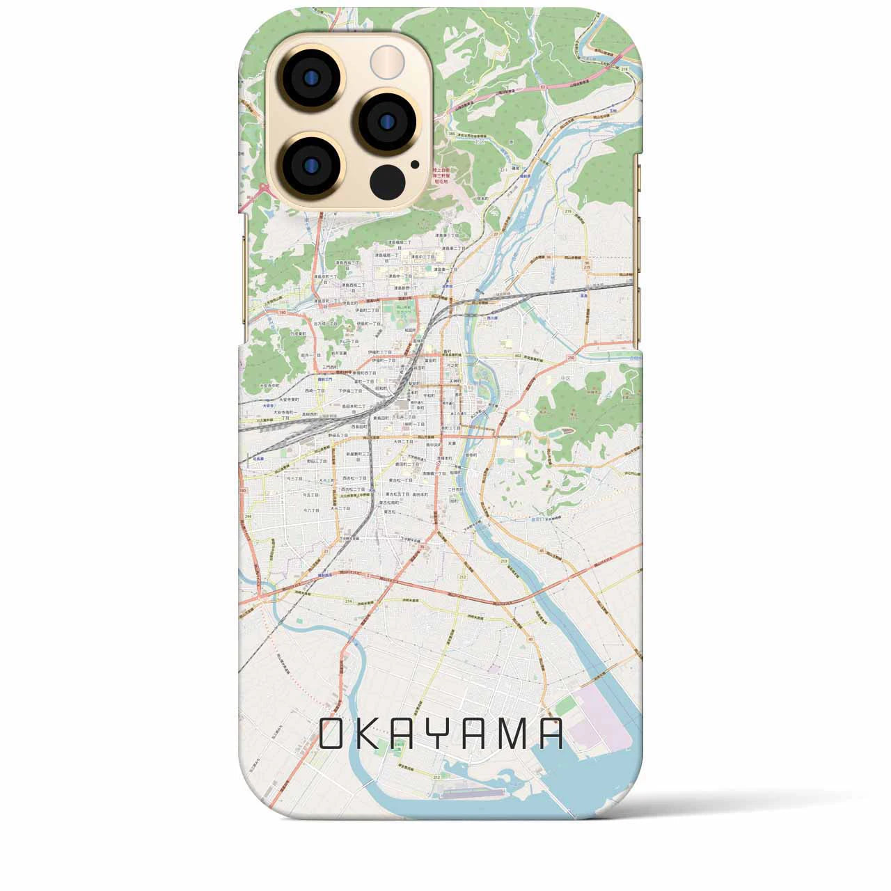【岡山(岡山県)】地図柄iPhoneケース(バックカバータイプ)