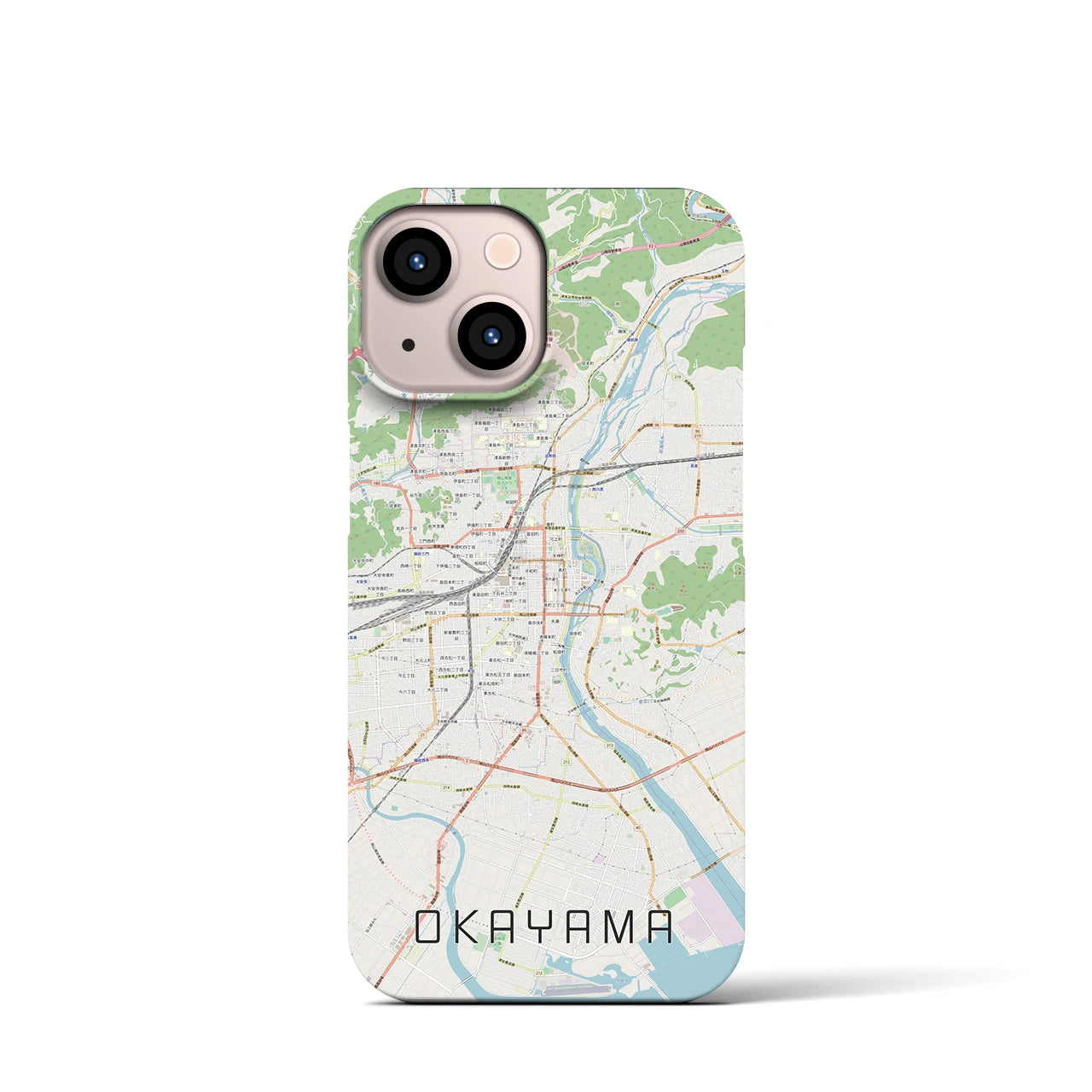 【岡山(岡山県)】地図柄iPhoneケース(バックカバータイプ)