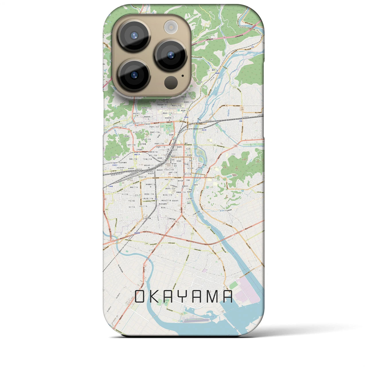 【岡山(岡山県)】地図柄iPhoneケース(バックカバータイプ)