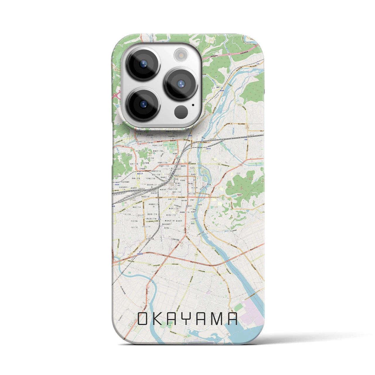 【岡山(岡山県)】地図柄iPhoneケース(バックカバータイプ)