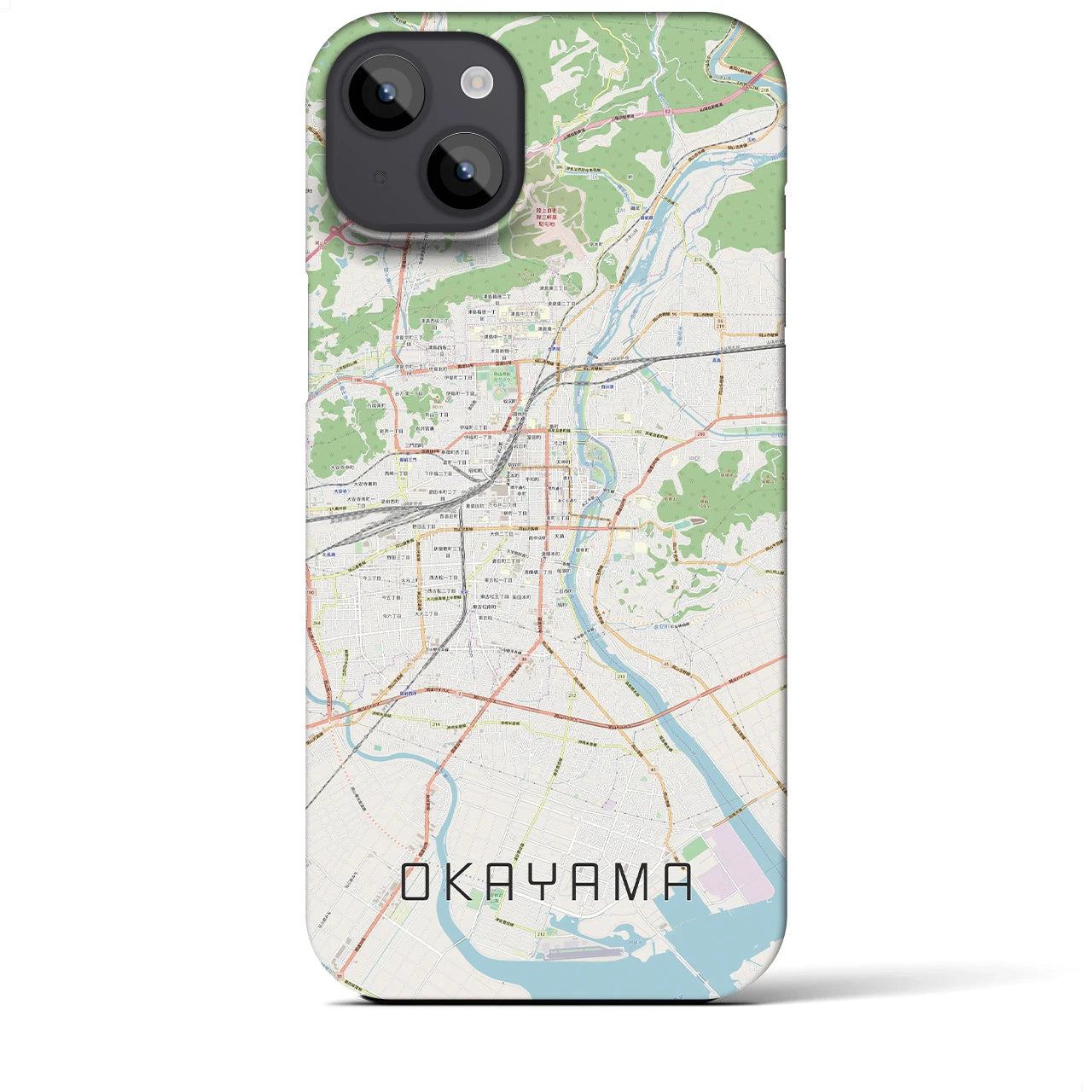 【岡山(岡山県)】地図柄iPhoneケース(バックカバータイプ)