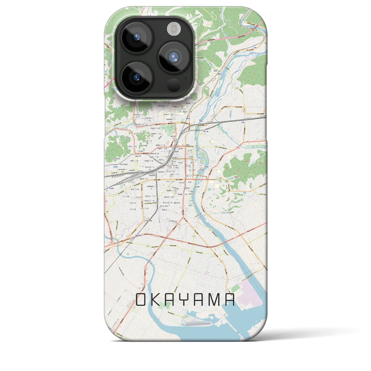 【岡山(岡山県)】地図柄iPhoneケース(バックカバータイプ)