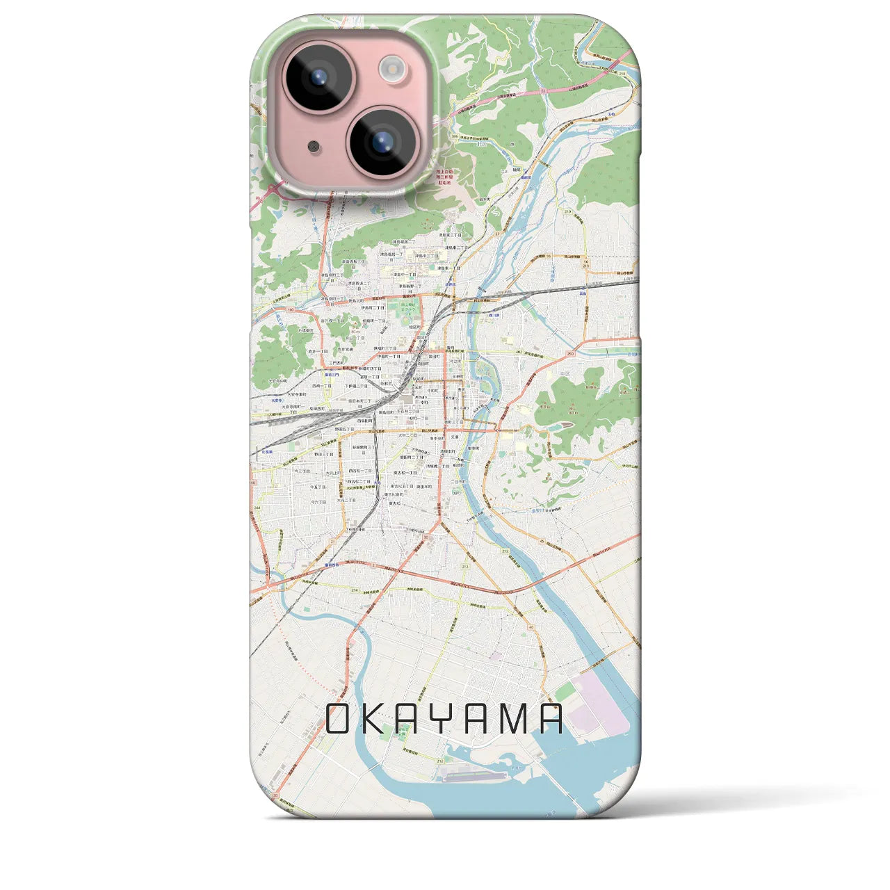 【岡山(岡山県)】地図柄iPhoneケース(バックカバータイプ)