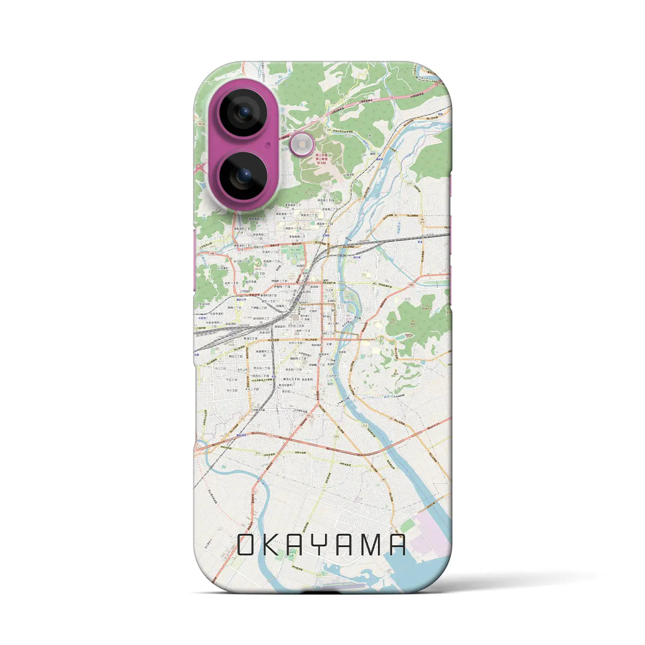 【岡山(岡山県)】地図柄iPhoneケース(バックカバータイプ)