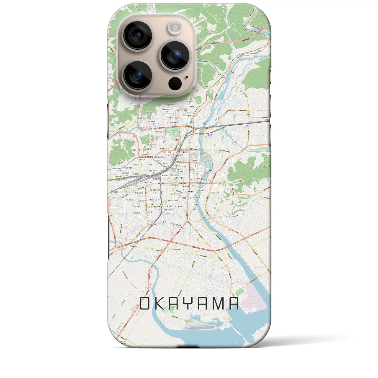 【岡山(岡山県)】地図柄iPhoneケース(バックカバータイプ)