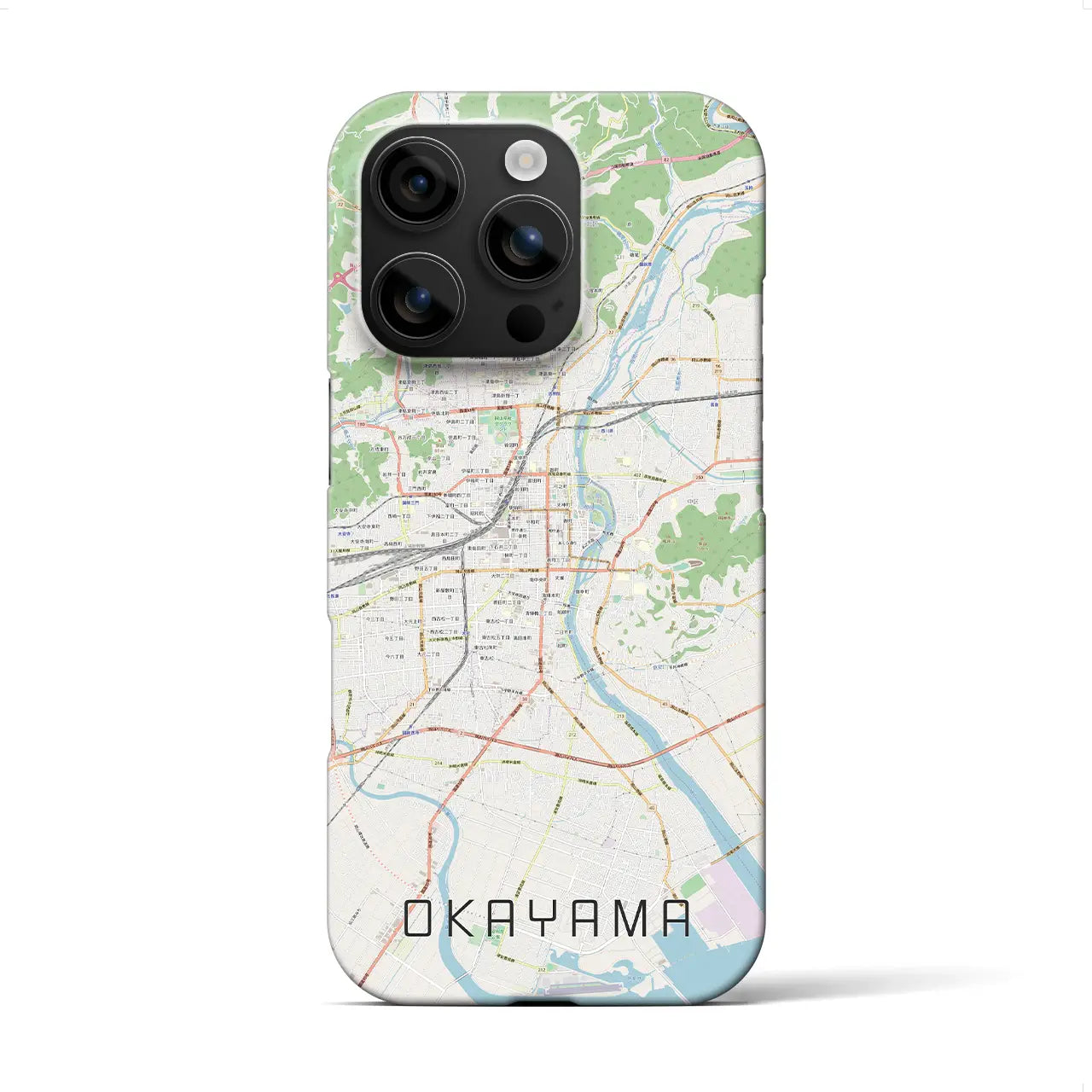 【岡山(岡山県)】地図柄iPhoneケース(バックカバータイプ)
