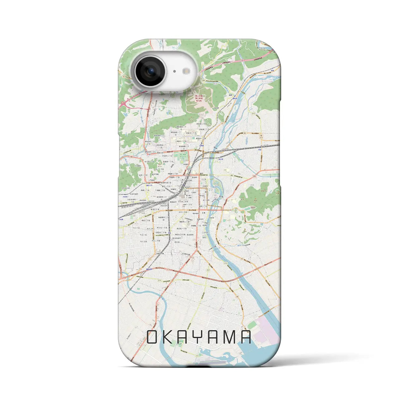 【岡山(岡山県)】地図柄iPhoneケース(バックカバータイプ)