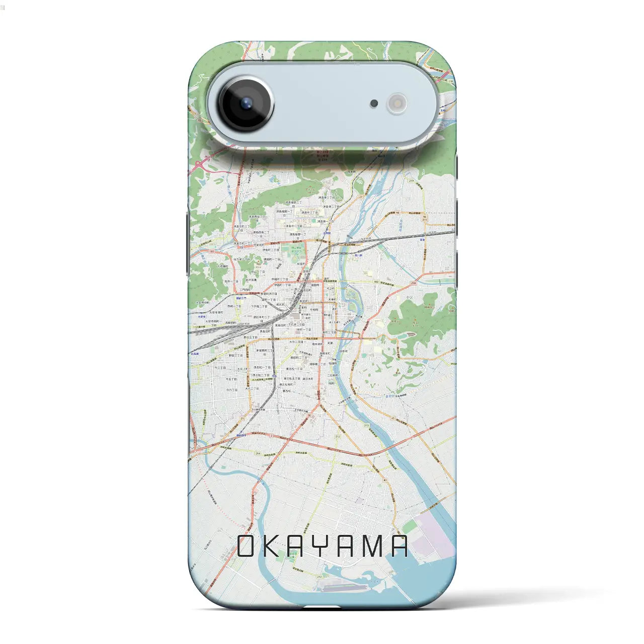 【岡山(岡山県)】地図柄iPhoneケース(バックカバータイプ)